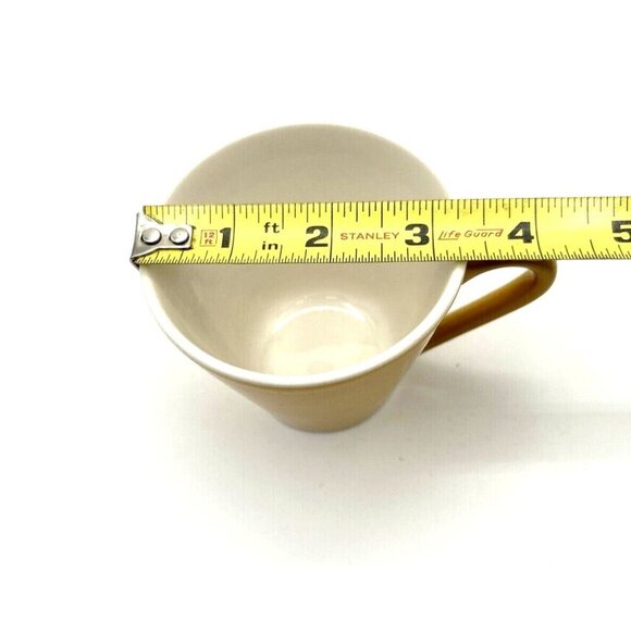 VTG Syracuse China Syralite Coffee Cup Mustard Yellow  MCM 6oz 60s Restaurant - Picture 6 of 6
